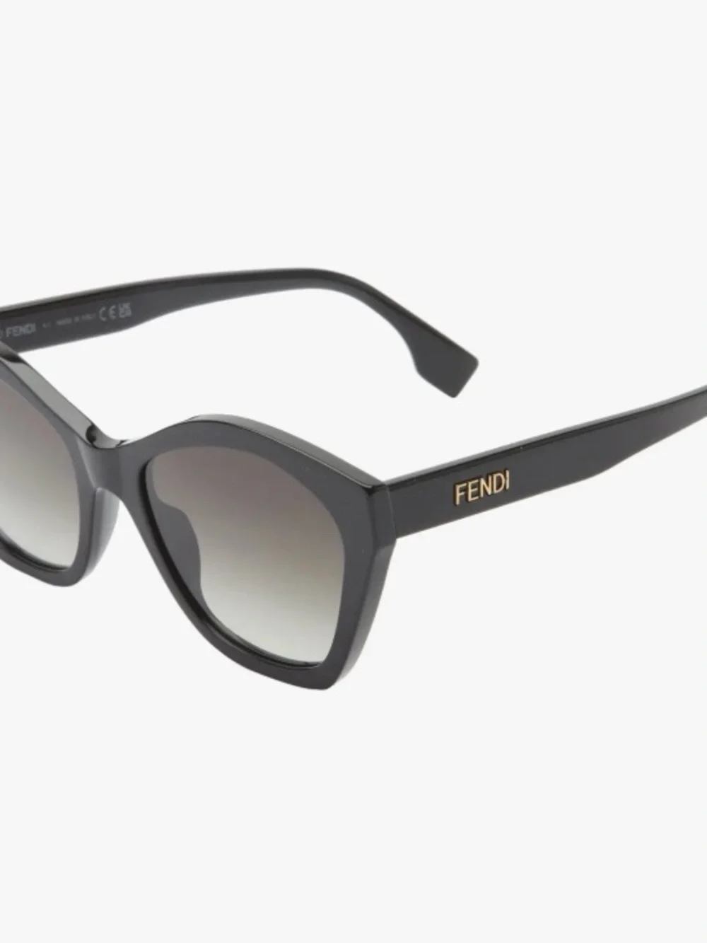 Fendi Black Sunglasses - Lettering 52mm Square - like new!